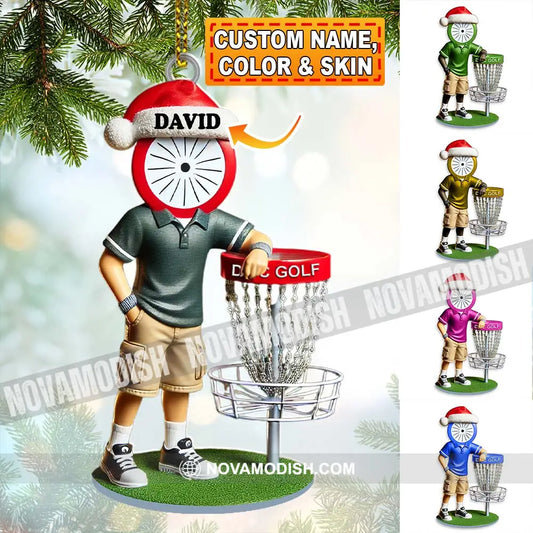 Custom Name Golf Ornament Christmas Gift Decoration