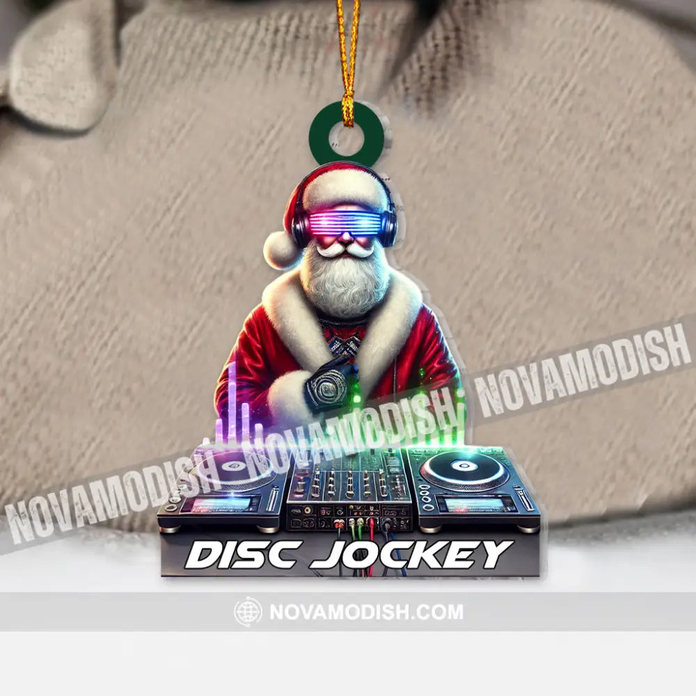 Custom Name Disc Jokey Ornament Gift For Dj Christmas