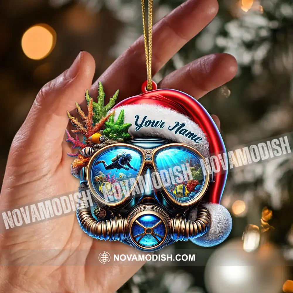 Custom Name Diving Ornament Christmas Gift For Lover