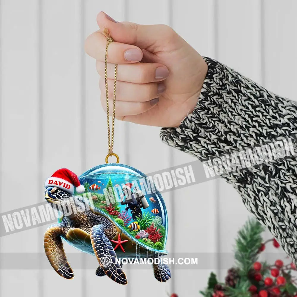 Custom Name Diving Ornament Lover Christmas Gift