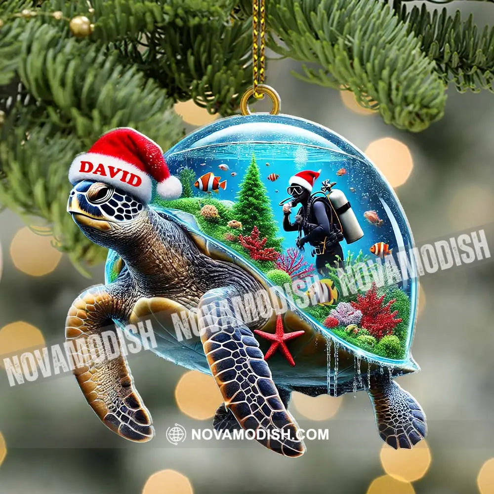 Custom Name Diving Ornament Lover Christmas Gift