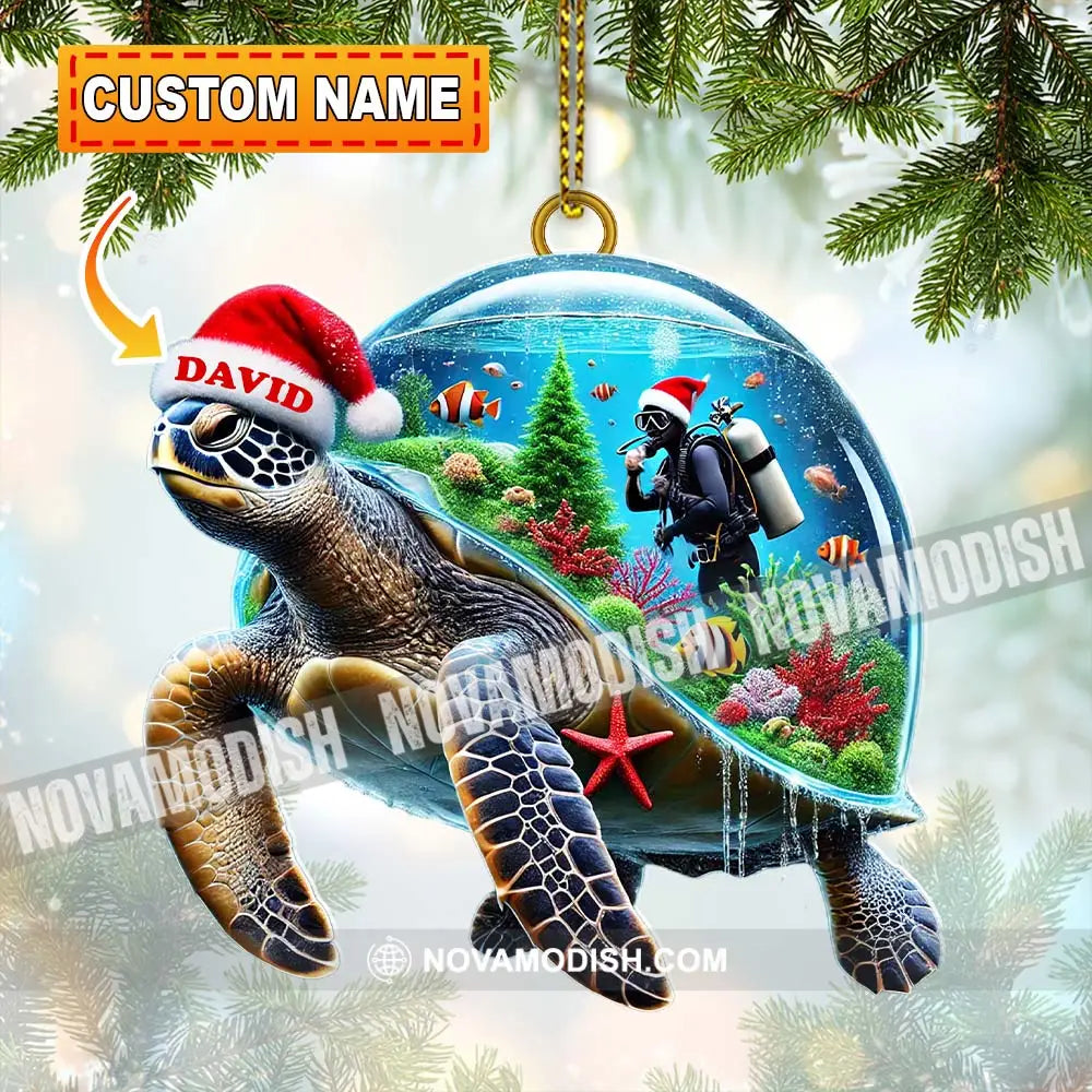 Custom Name Diving Ornament Lover Christmas Gift