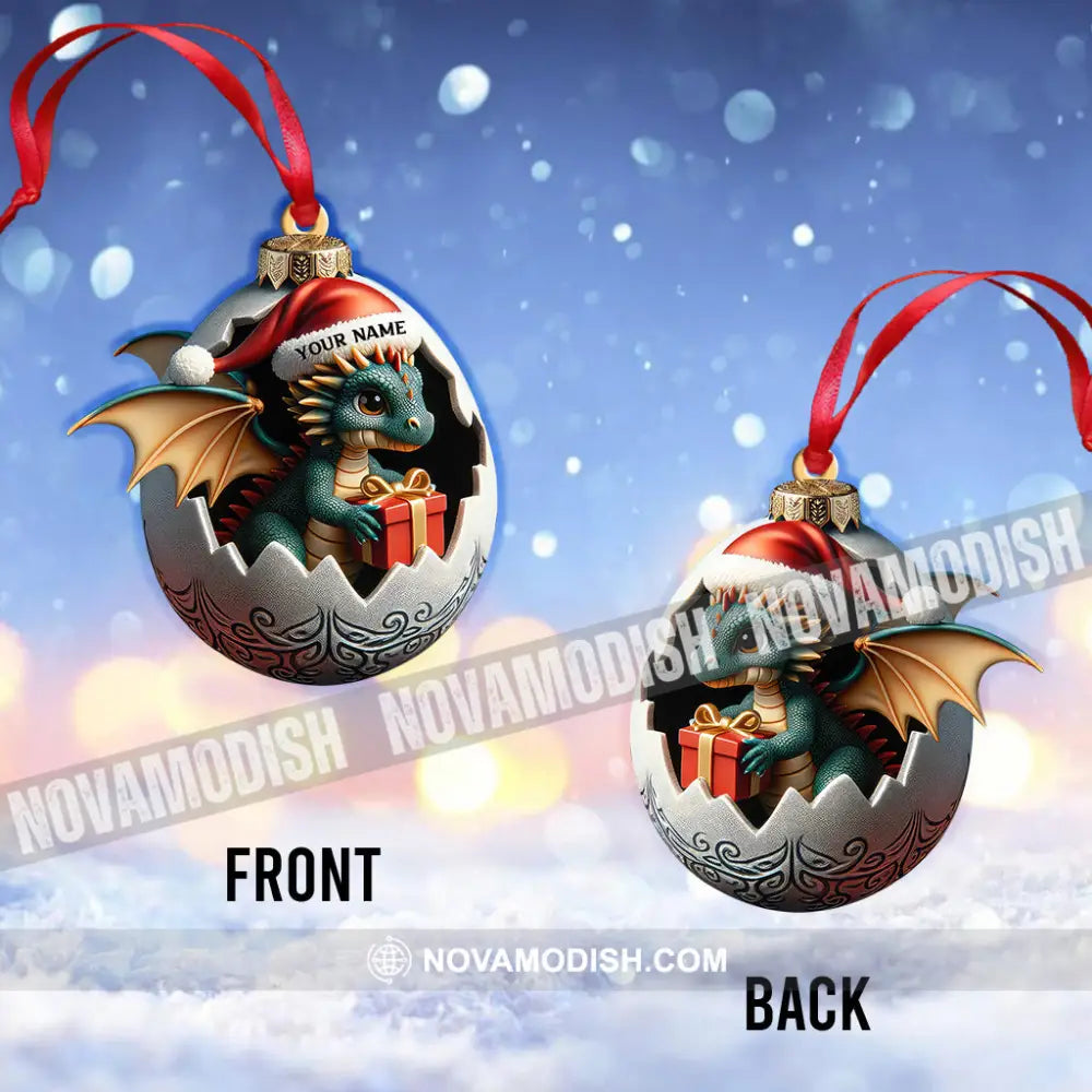 Custom Name Dragon Ornament Christmas Gift For Lover