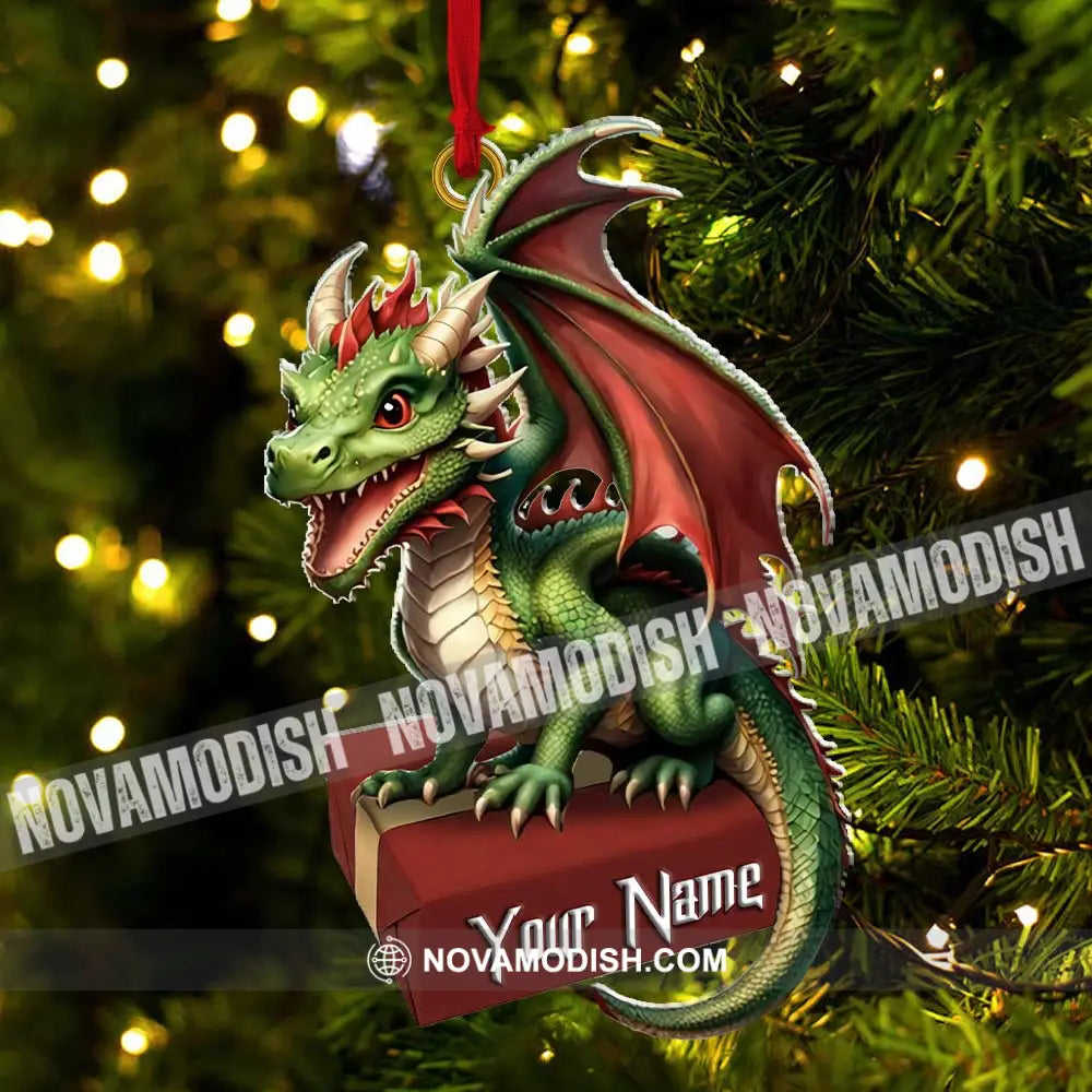 Custom Name Dragon Ornament Christmas Gift For Lover