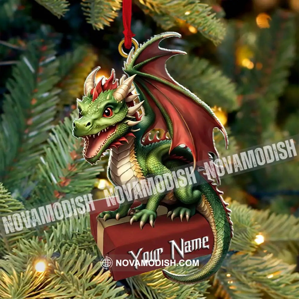 Custom Name Dragon Ornament Christmas Gift For Lover