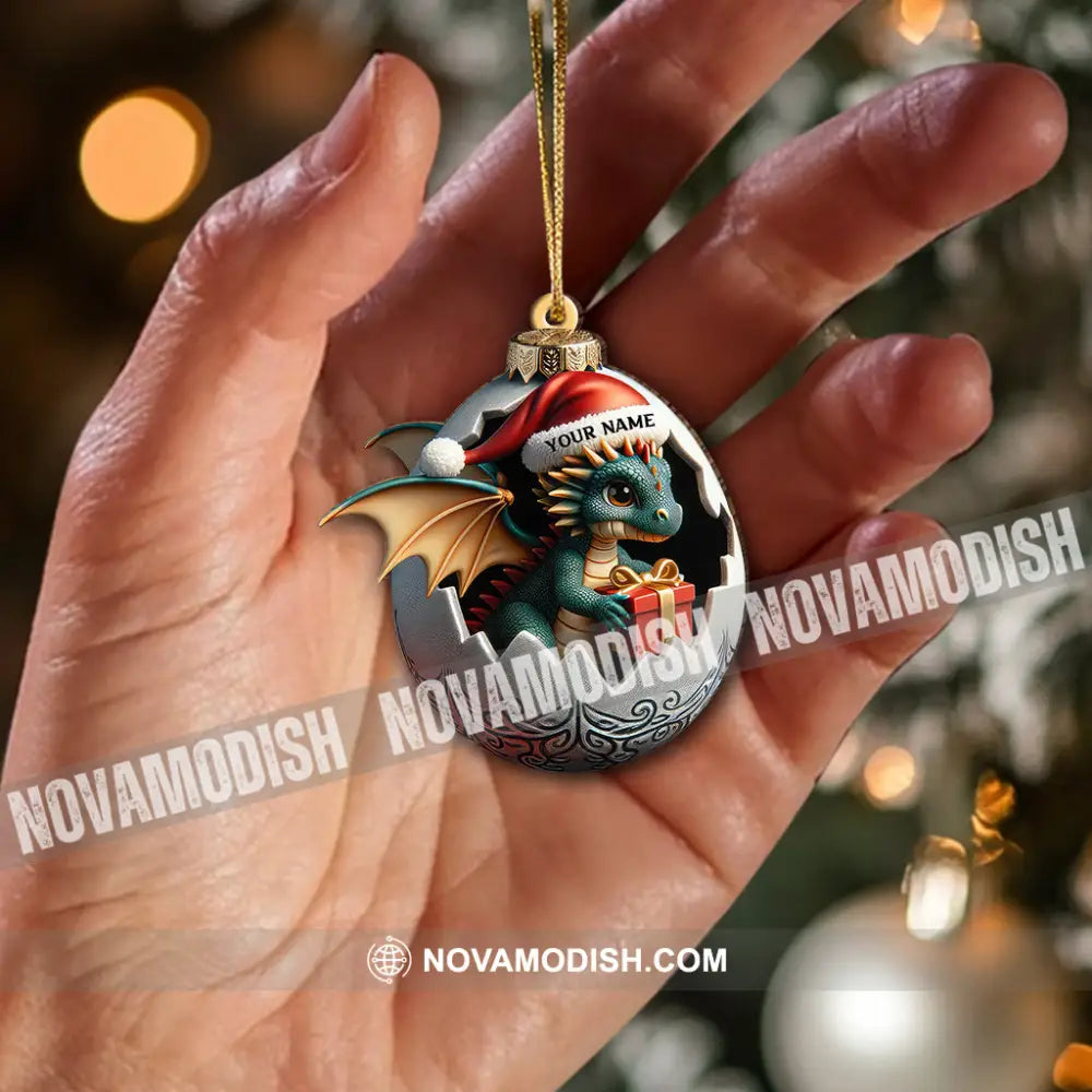 Custom Name Dragon Ornament Christmas Gift For Lover