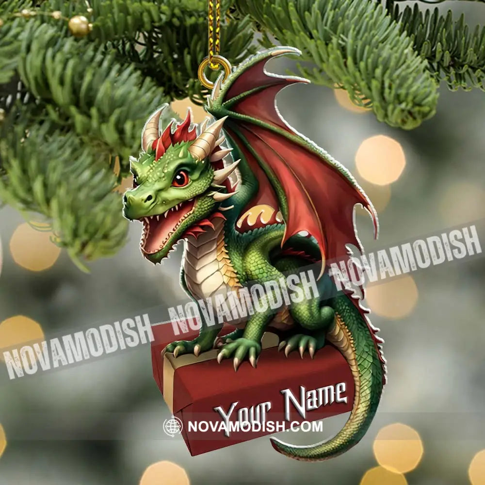 Custom Name Dragon Ornament Christmas Gift For Lover