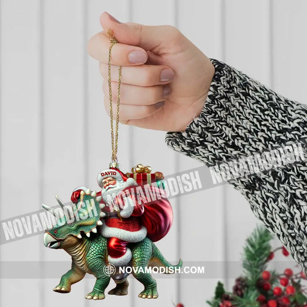 Custom Name Dragon Santa Ornament Lover Christmas Gift