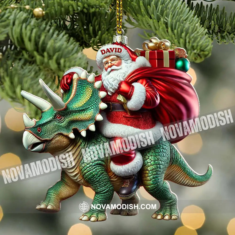 Custom Name Dragon Santa Ornament Lover Christmas Gift