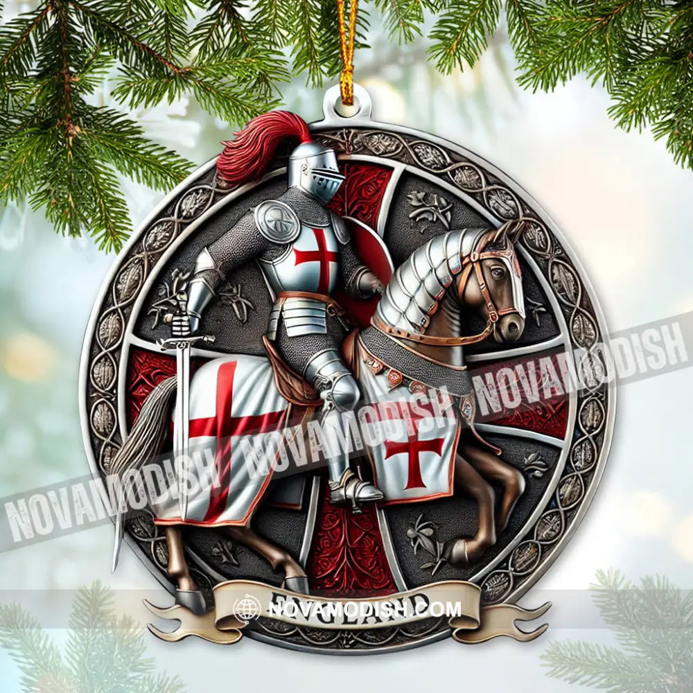 Custom Name England Ornament Christmas Gift For Lover 3.54’’ / 1