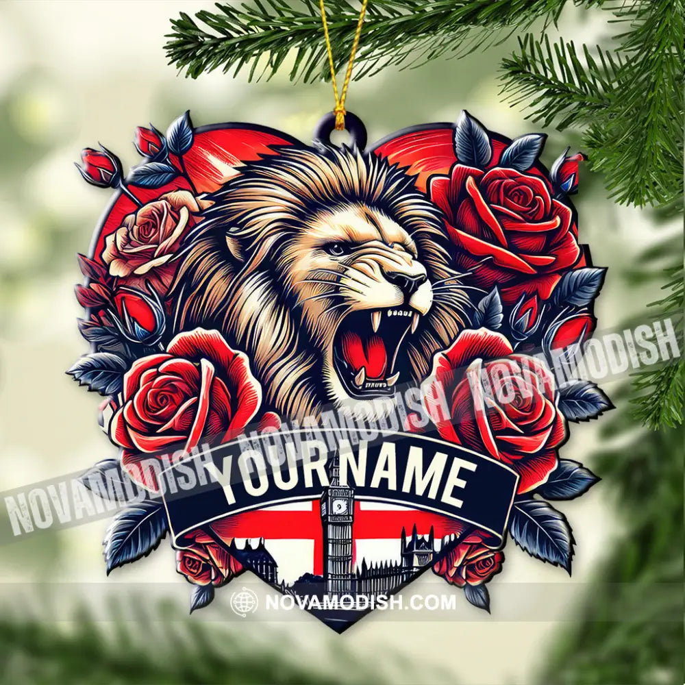 Custom Name England Ornament Christmas Gift For Lover 3.54’’ / 1