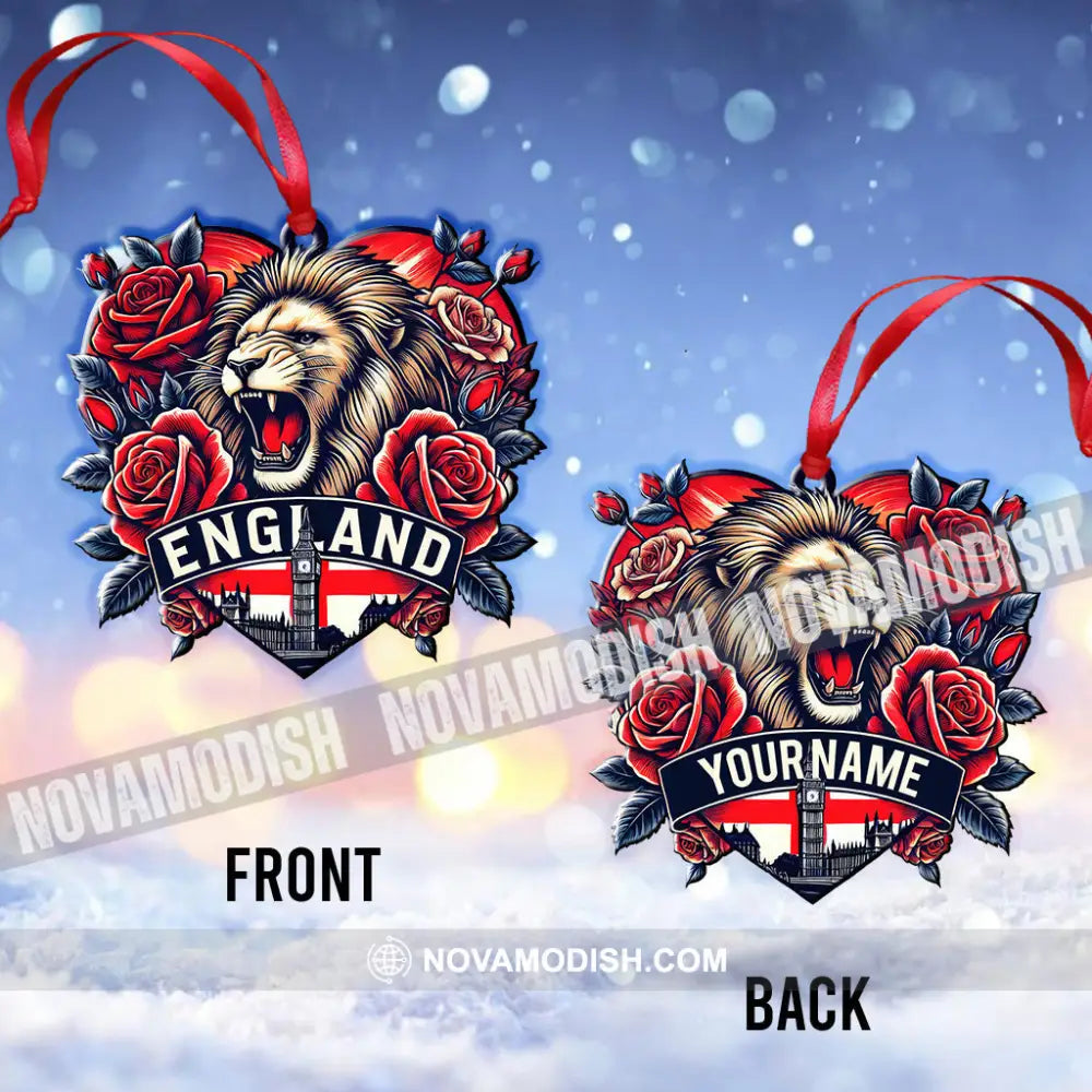 Custom Name England Ornament Christmas Gift For Lover