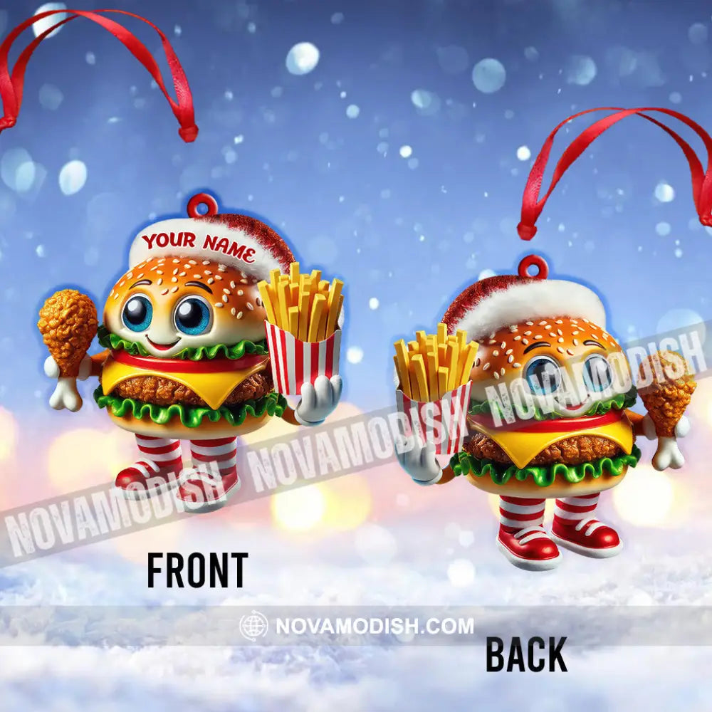 Custom Name Fast Food Ornament Christmas Gift