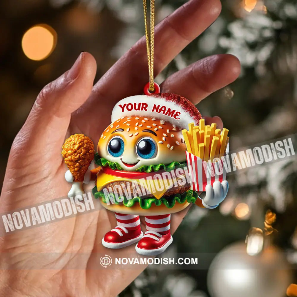 Custom Name Fast Food Ornament Christmas Gift