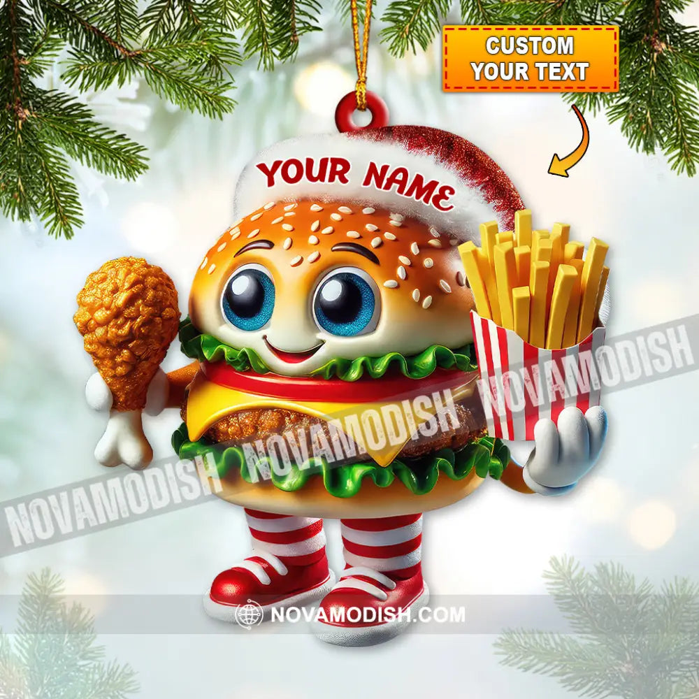 Custom Name Fast Food Ornament Christmas Gift