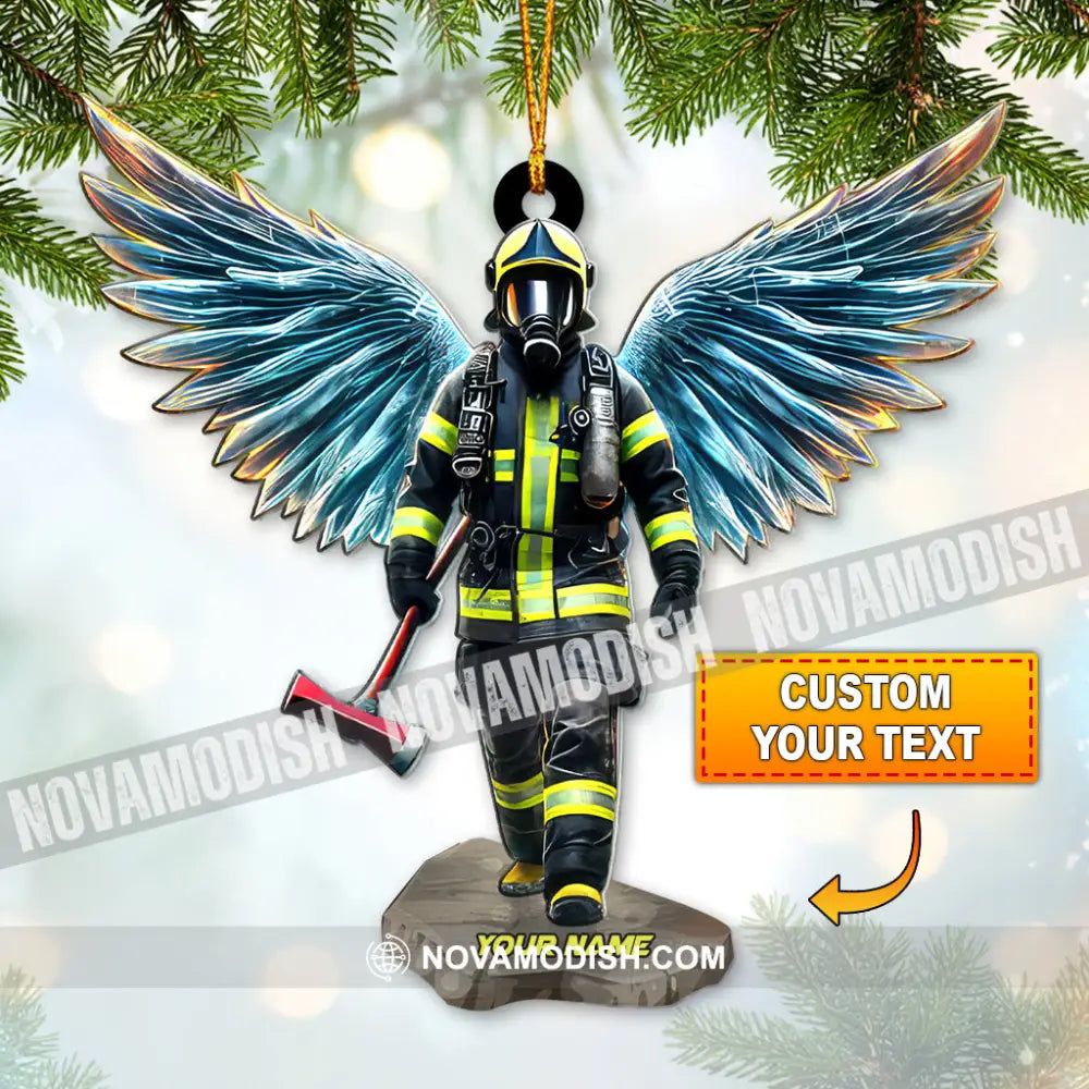 Custom Name Firefighter Ornament Memorial Christmas Gift