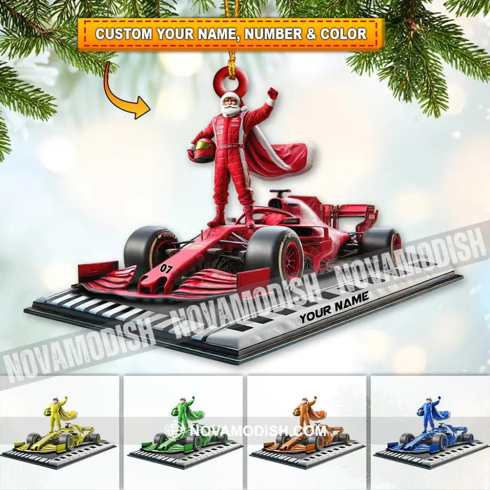 Custom Name Formula Racing Ornament Christmas Decoration