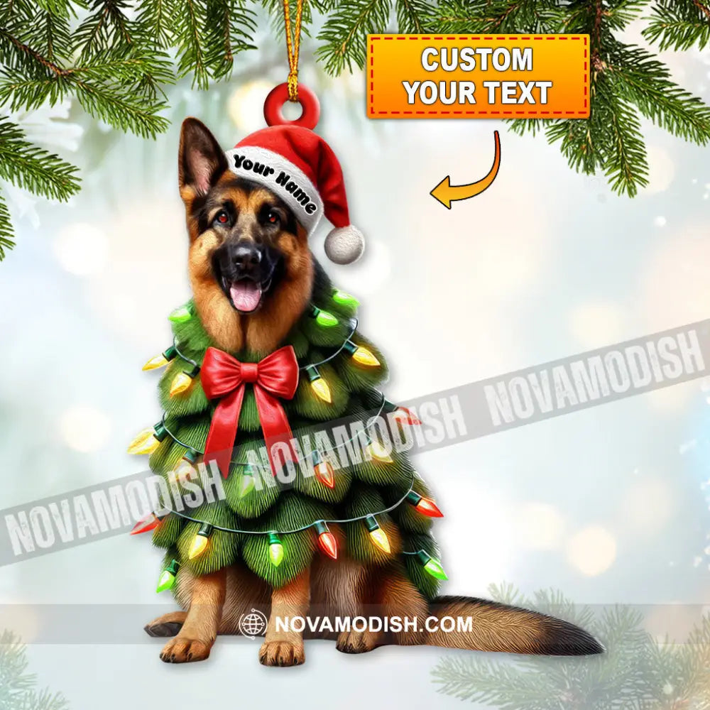 Custom Name German Shepherd Ornament Christmas Gift