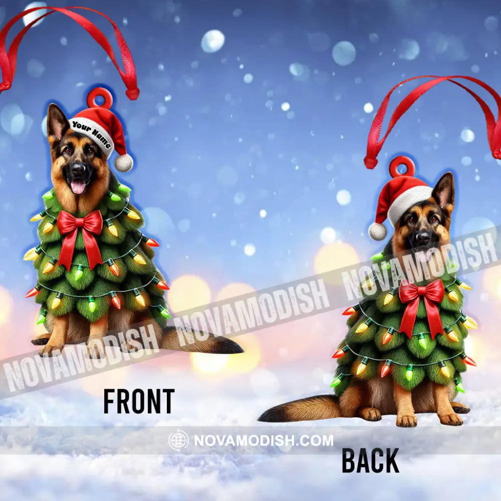 Custom Name German Shepherd Ornament Christmas Gift