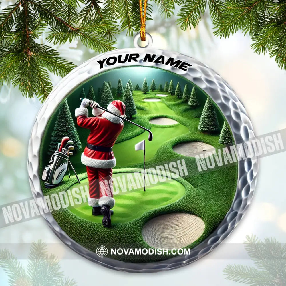 Custom Name Golf Ornament Lover Christmas Gift 3.54’’ / 1