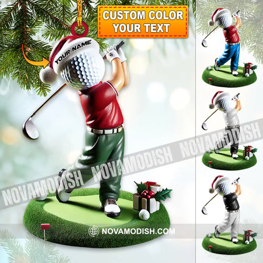 Custom Name Golf Ornament Lover Christmas Gift