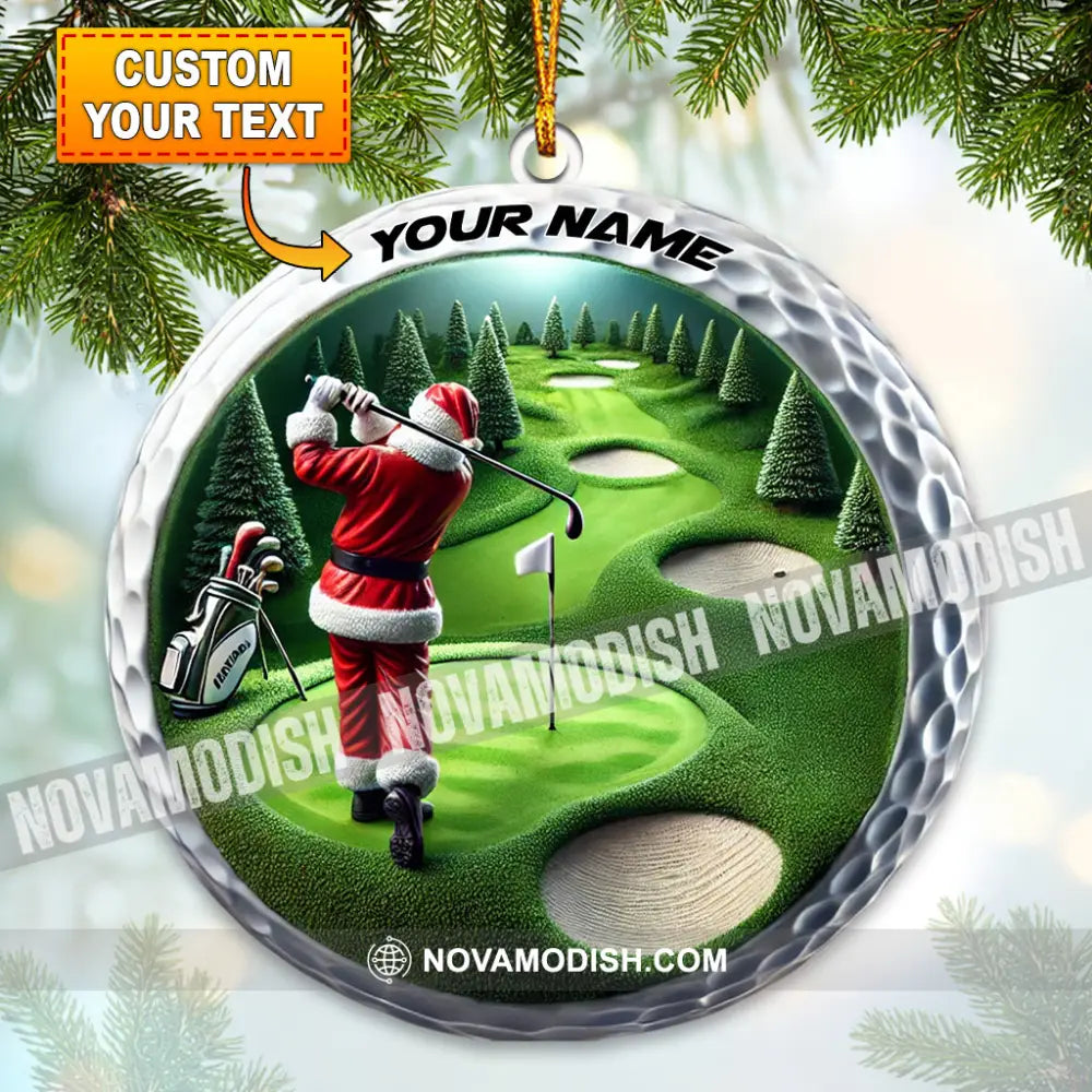 Custom Name Golf Ornament Lover Christmas Gift