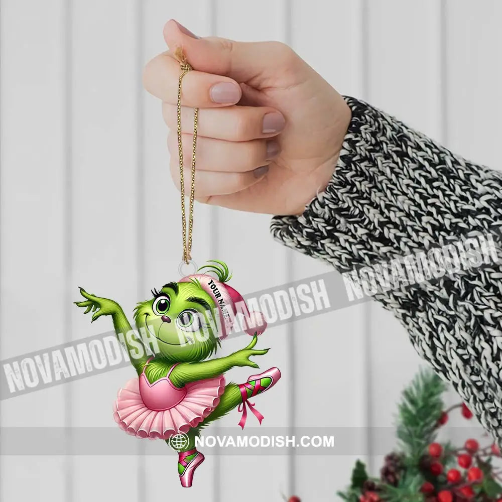 Custom Name Grinch Dance Ornament Christmas Gift Decoration