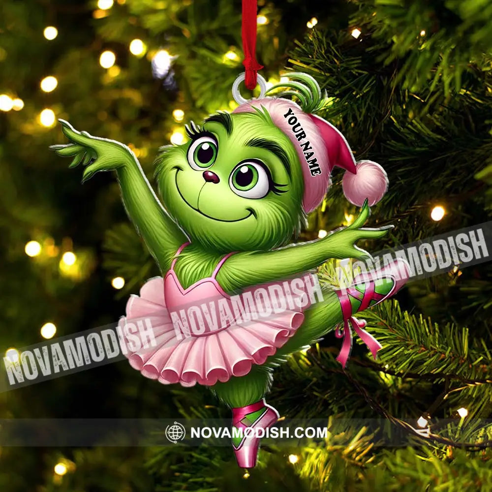 Custom Name Grinch Dance Ornament Christmas Gift Decoration