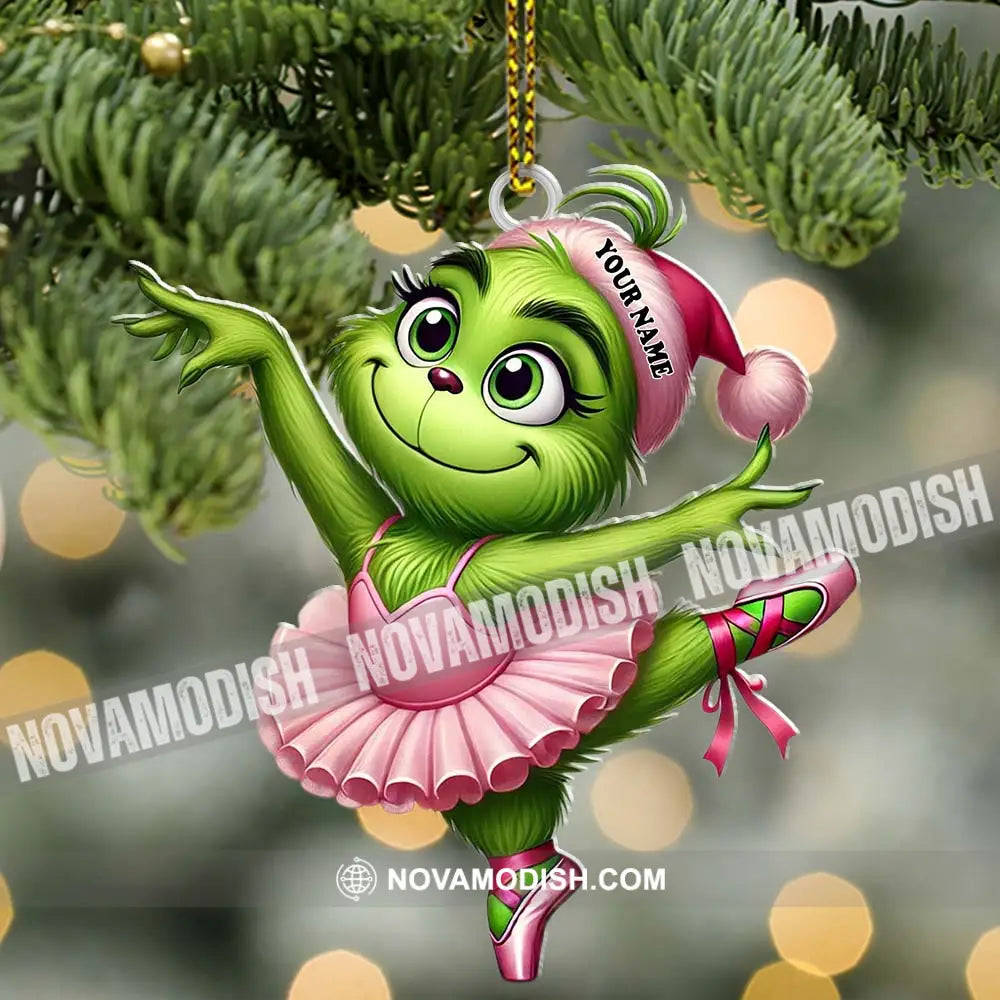 Custom Name Grinch Dance Ornament Christmas Gift Decoration