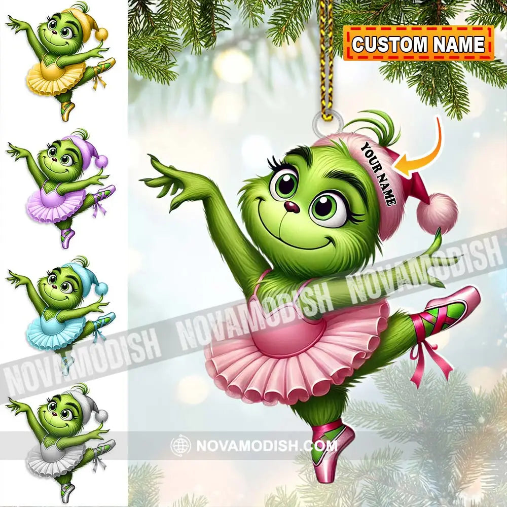 Custom Name Grinch Dance Ornament Christmas Gift Decoration