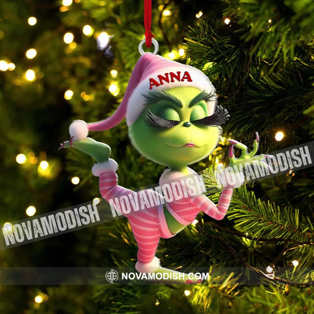 Custom Name Grinch Ornament Christmas Gift Decoration