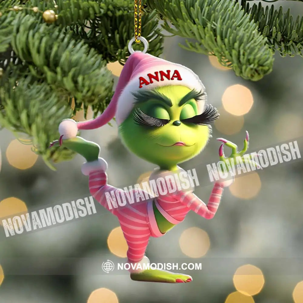 Custom Name Grinch Ornament Christmas Gift Decoration