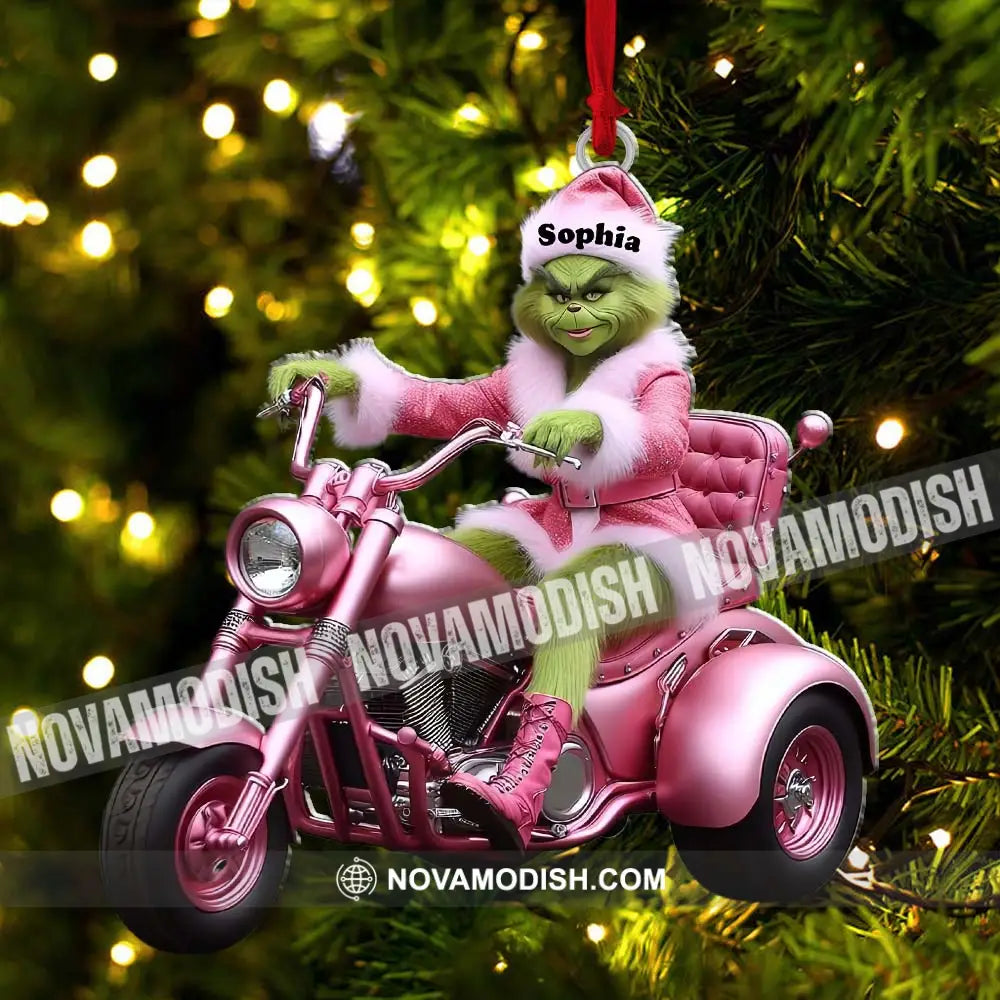 Custom Name Grinch Ornament Christmas Gift Decoration