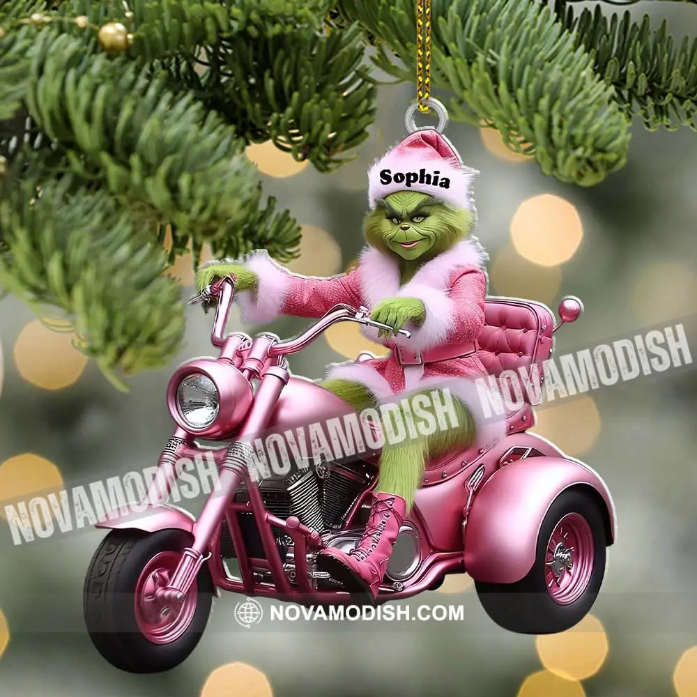 Custom Name Grinch Ornament Christmas Gift Decoration