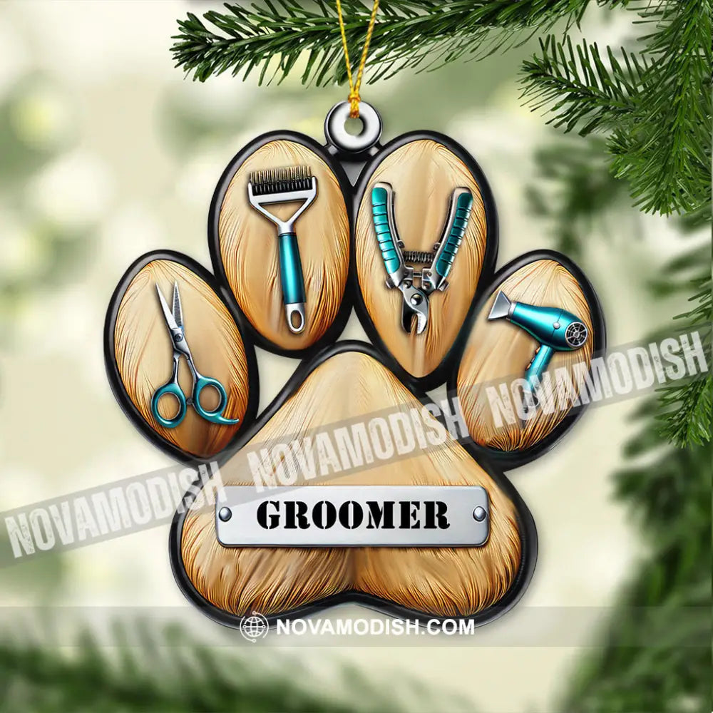 Custom Name Groomer Ornament Christmas Gift For Lover 3.54’’ / 1