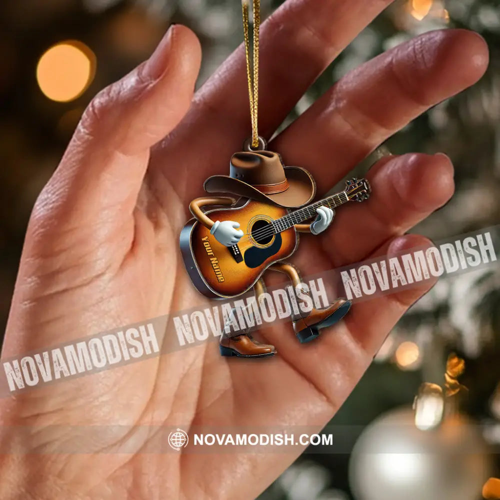 Custom Name Guitarist Ornament Christmas Gift