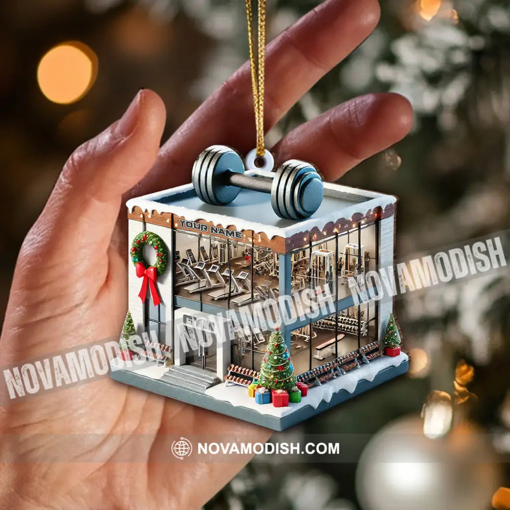 Custom Name Gym Ornament Gymnastics Christmas Decoration