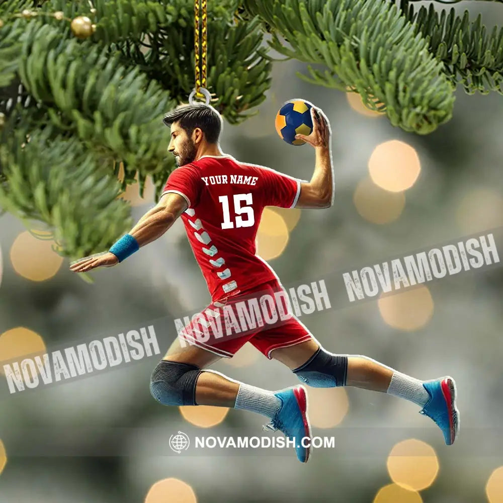 Custom Name Handball Ornament Christmas Gift For Lover 3.54’’ / 1