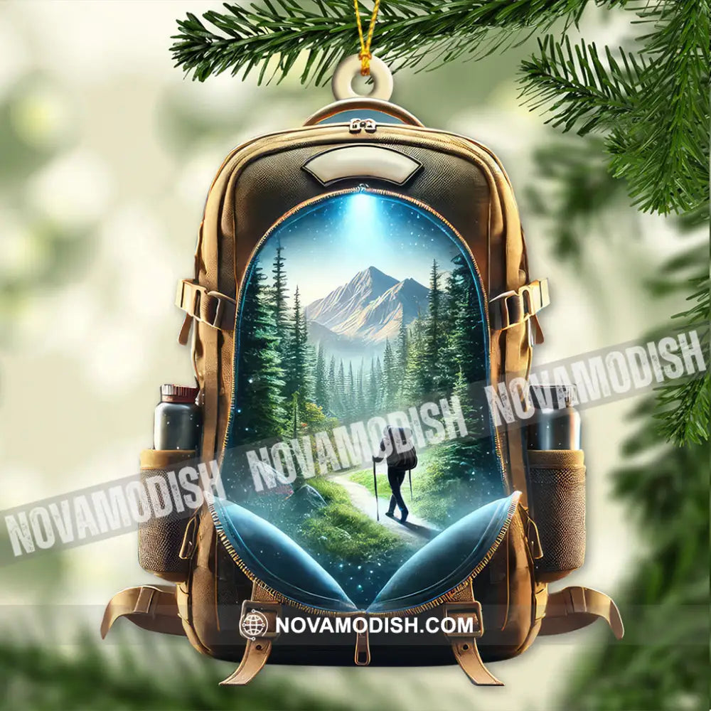 Custom Name Hiking Christmas Ornament Gift For Lover 3.54’’ / 1