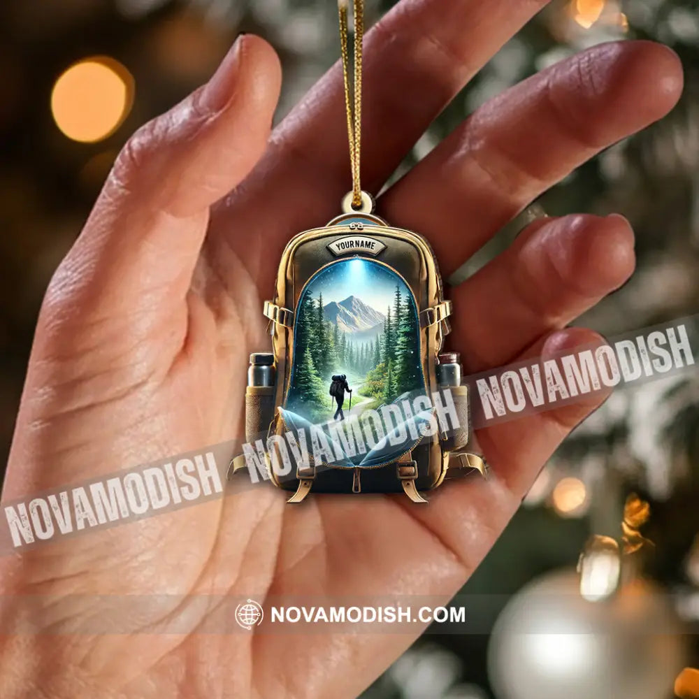 Custom Name Hiking Christmas Ornament Gift For Lover