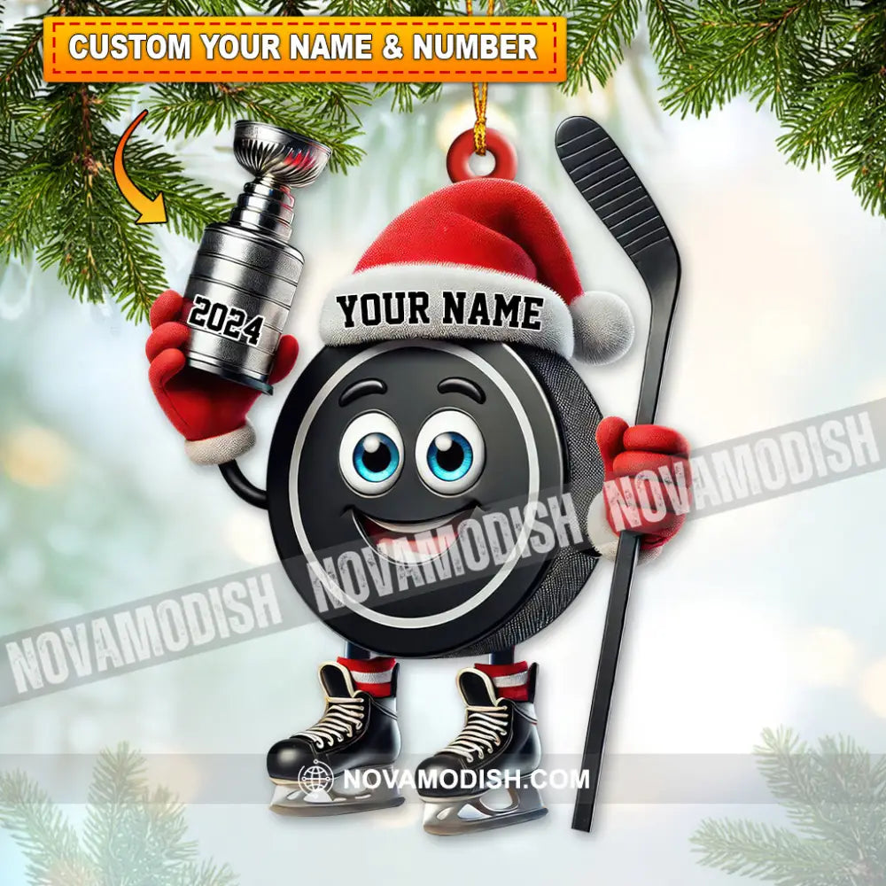 Custom Name Hockey Ornament Lover Christmas Gift