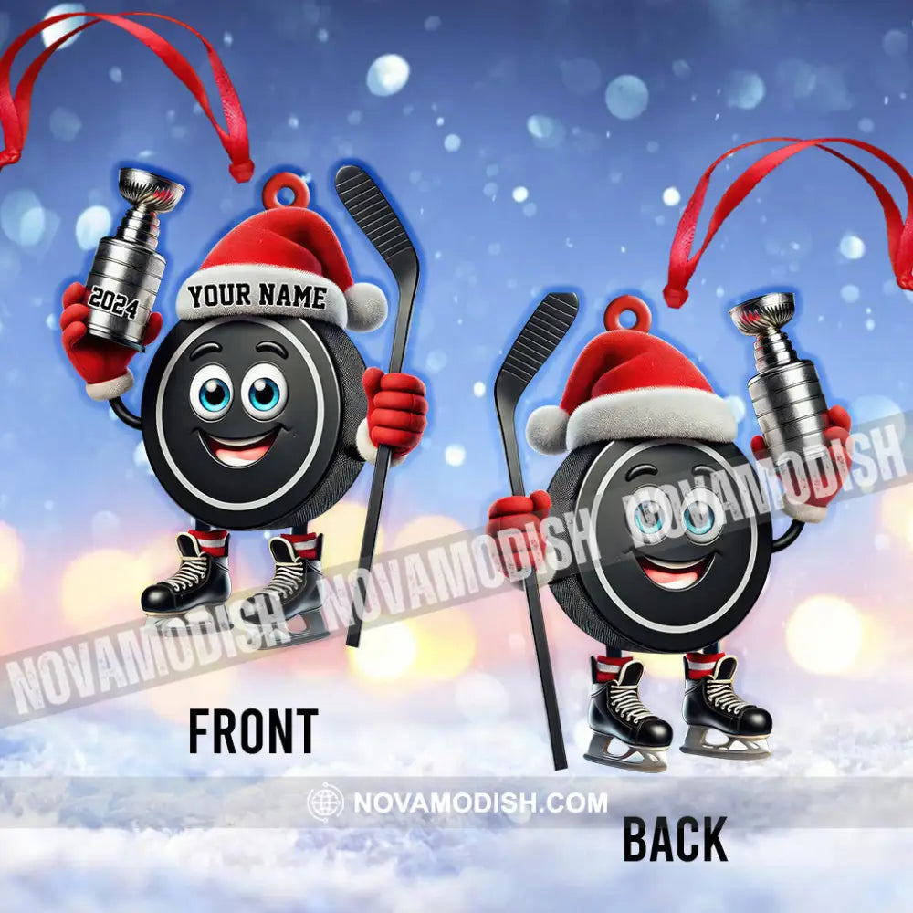 Custom Name Hockey Ornament Lover Christmas Gift