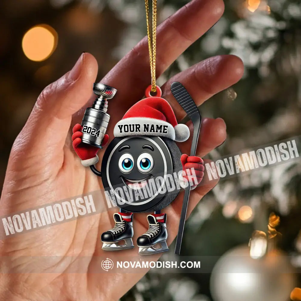 Custom Name Hockey Ornament Lover Christmas Gift