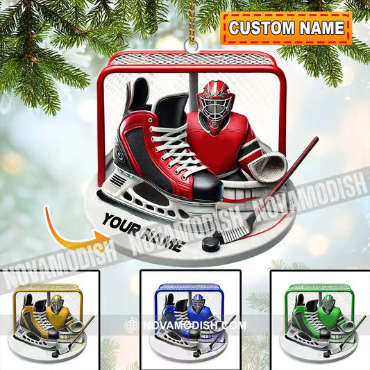 Custom Name Ice Hockey Ornament Christmas Gift Decoration