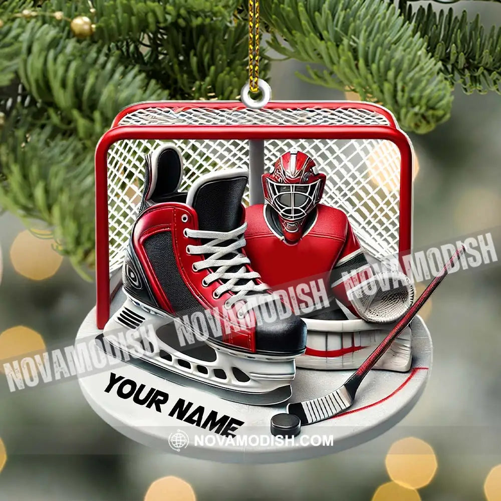 Custom Name Ice Hockey Ornament Christmas Gift Decoration