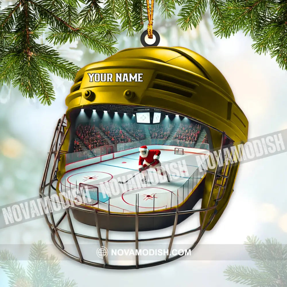 Custom Name Ice Hockey Ornament Lover Christmas Gift