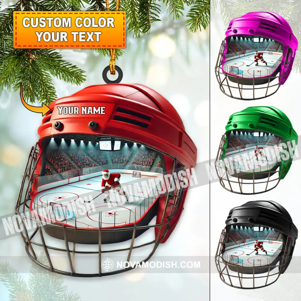 Custom Name Ice Hockey Ornament Lover Christmas Gift