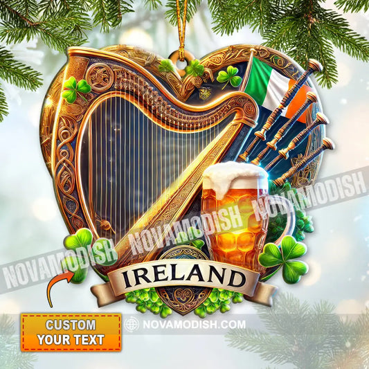 Custom Name Ireland Ornament Christmas Gift For Lover