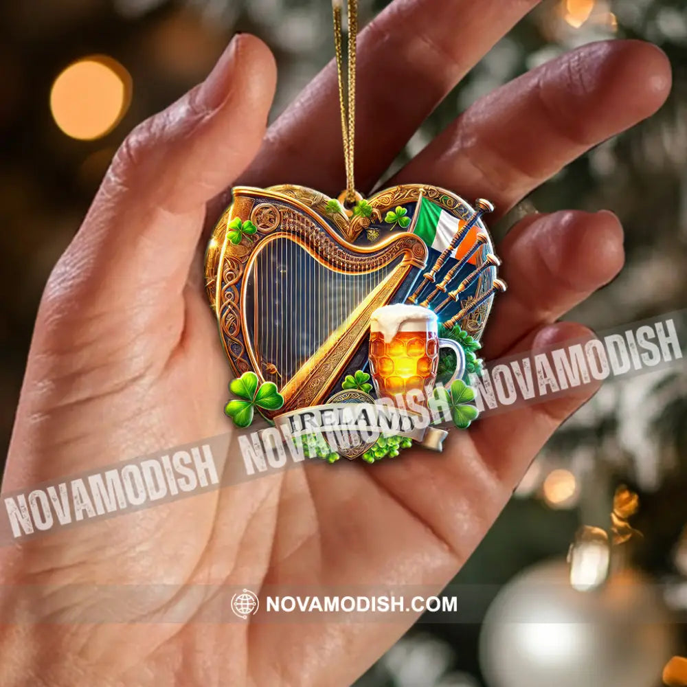 Custom Name Ireland Ornament Christmas Gift For Lover