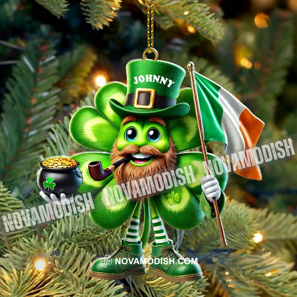 Custom Name Ireland Ornament Lover Christmas Gift